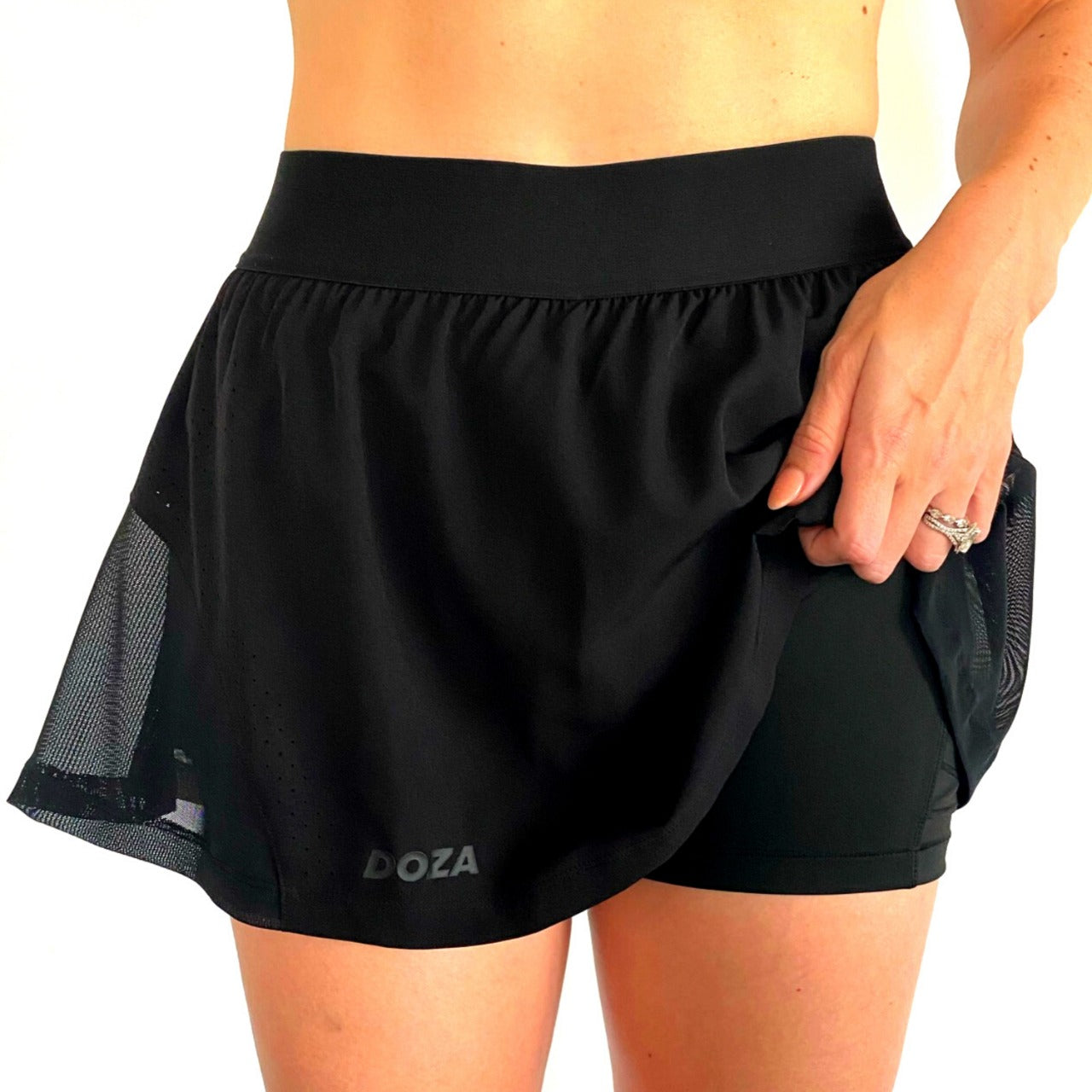 Teen's Game Day Tennis Skirt - Black